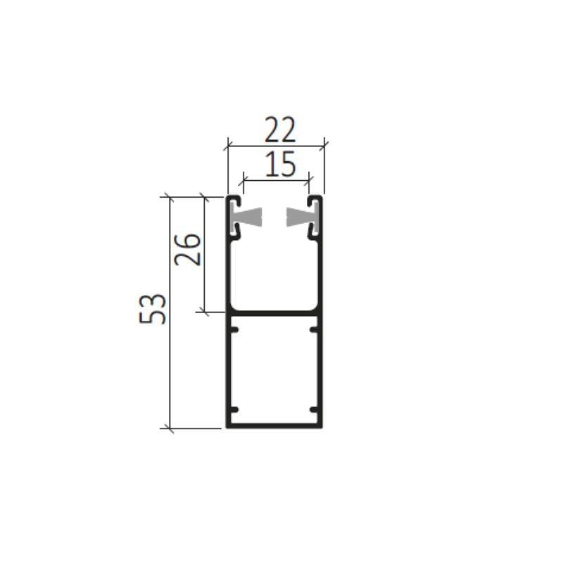 Coulisse Reno 53 X 22 avec chambre (lames 37 à 44 mm) – Image 3